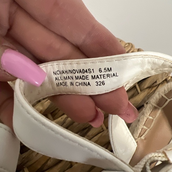 Steve Madden White Braided Wedges - Picture 3 of 3